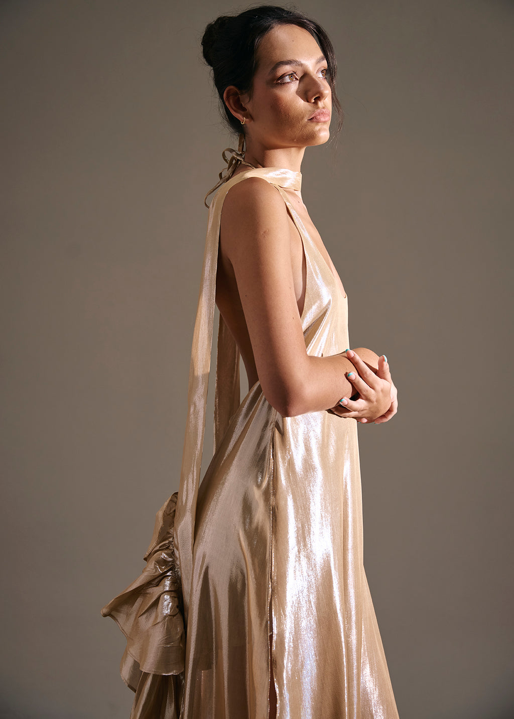 Lustré Silk Lamé  Scarf